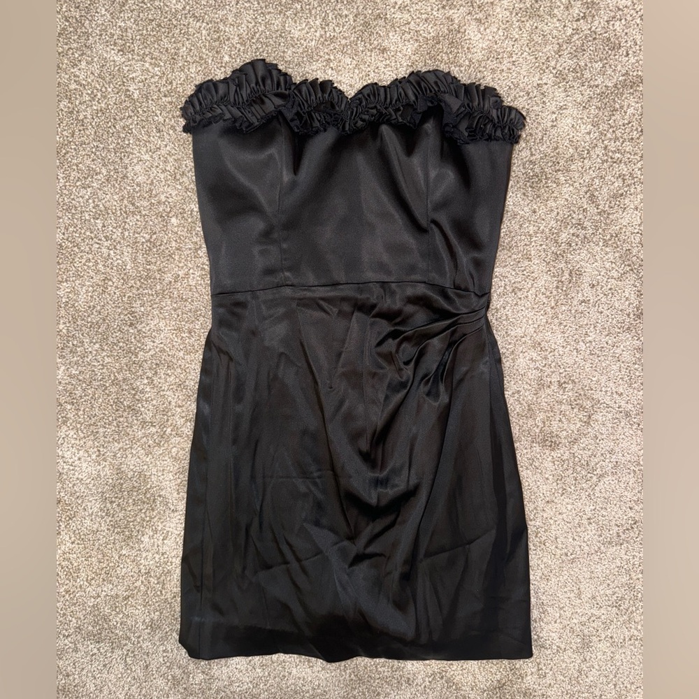 WHBM Elegant Black Strapless Dress